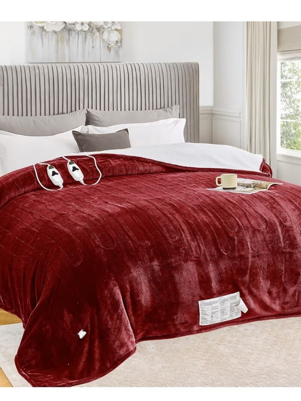 greenoak Heated Blanket Electric Queen Size 84"X90" Dual Control, Heating Blanke